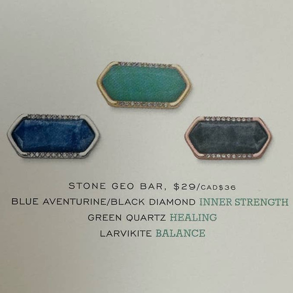 Keep Collective Stone Geo Bar Green Quartz - Picture 2 of 2